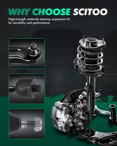 SCITOO 2pcs Suspension Kit Front Lower Control Arm Assembly Fit for Toyota Avalon Camry for Highlander Solara for Lexus ES300 ES300H ES330 ES350 RX330 RX350 RX400h K620333 K620334 - Image 5
