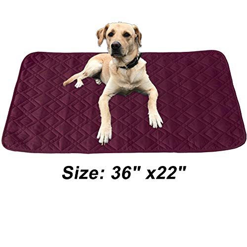 Rbsc Home Waterproof Blanket Dog Bed Cover Non Slip Large Sofa Cover Reusable Incontinence Bed Underpads For Pets Dog Cat (86" Burgundy) #TOP6