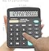 BESTWYA Calculators, Large Button Calculator with Angled LCD Display 12-Digit Dual Power Handheld Desktop Feature for Office, School, Home(Black, Pack of 5)