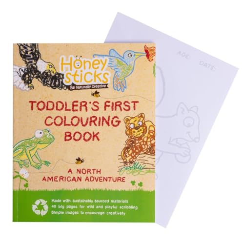 Honeysticks My First Coloring Book for Toddlers 1-3, Large Cute