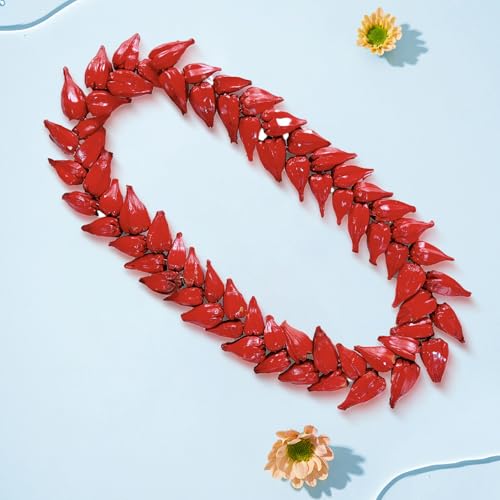Ula Fala Necklace Samoa Red Ula Fala Red Chain Natural Decor Beach Gifts4