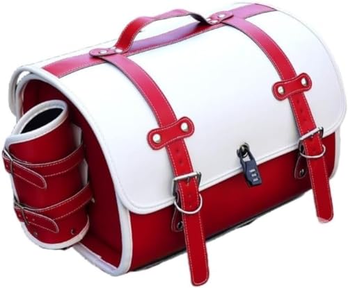 Vilom 高耐久性・簡単取り付け・盗難防止機能付き 大容量で24時間サポートのオートバイ用ケース レザーと防水生地ででき、全天候対応。工具不要で簡単取り付け、モダンデザイン。ロック式で盗難防止。33L大容量でヘルメットやグッズ収納可能。24時間体制で迅速