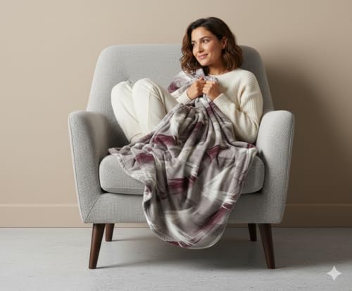 Image of Florida Printed Flannel Blanket, 290 GSM Ultra-Soft All-Season AC Blanket (Double, Gradient)