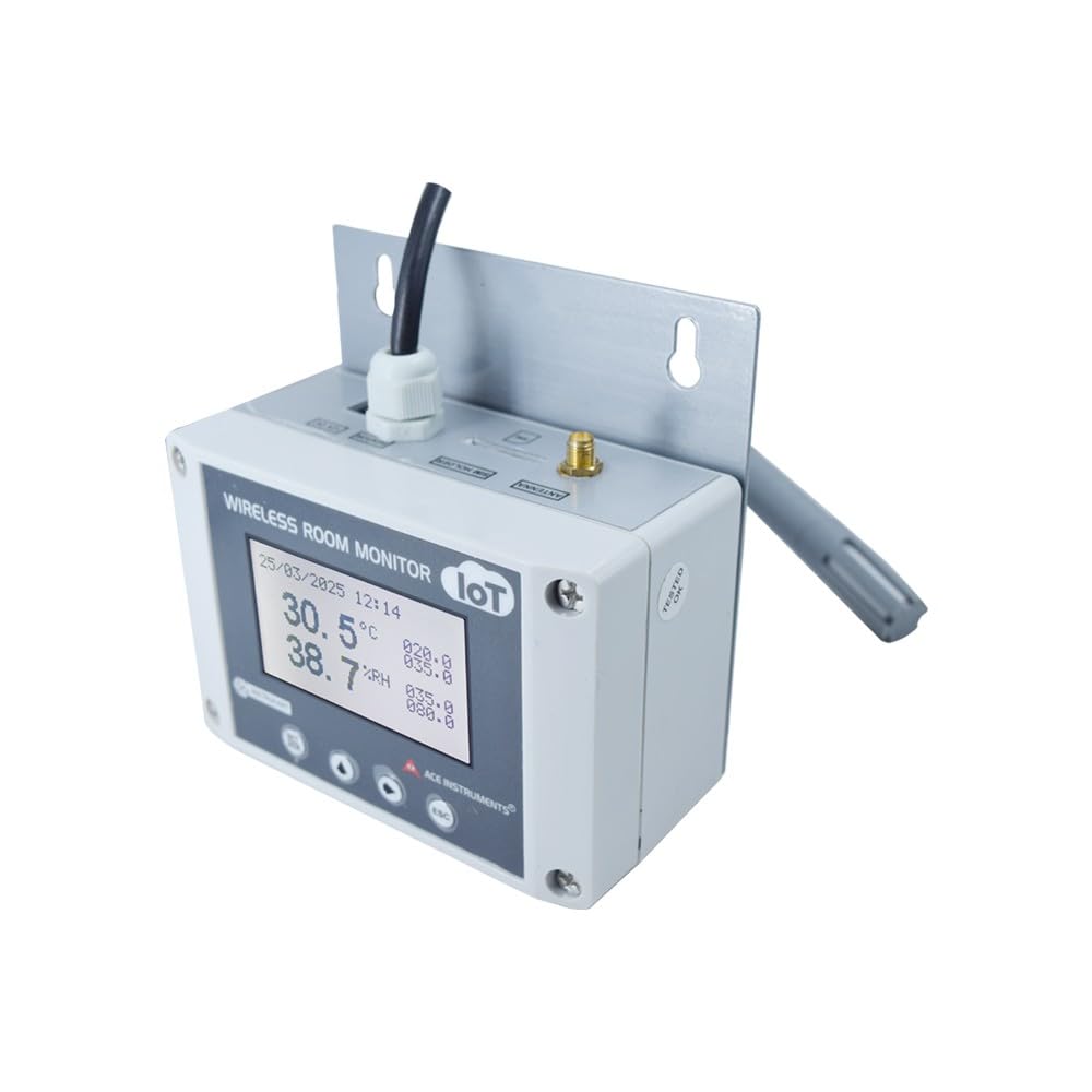 Server Room Temperature and Humidity Monitor (Only SMS – 4G/LTE Version) for Data Centers, Seed Storages, Warehouse, Greenhouse, Pharmaceuticals, Alert room monitor Model: RHTx-SMS 2