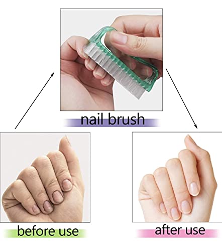TopFinder® 2pc Handle Grip Nail Brush, Fingernail Scrub Cleaning Brushes for Toes and Nails Cleaner, Pedicure Brushes for Men and Women - Image 4