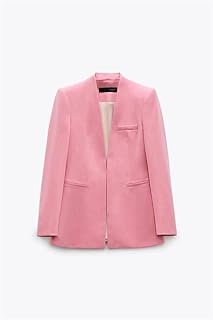 Trajes de Desgaste para Mujeres Coat Leisure Color Trabajo sin Trajes de Solapa, Rosa, m