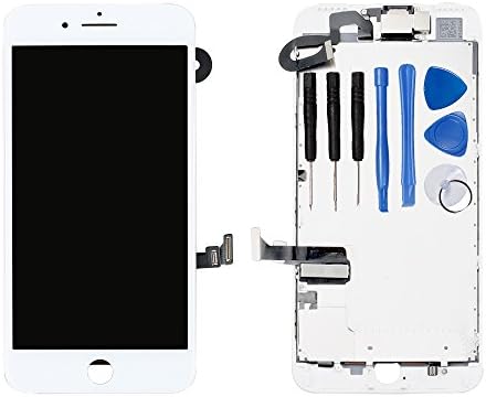 for iPhone 7 Plus Digitizer Screen Replacement White - Ayake 5.5'' Full LCD Display Assembly with Front Facing Camera, Earpiece Speaker Pre Assembled and Repair Tool Kits