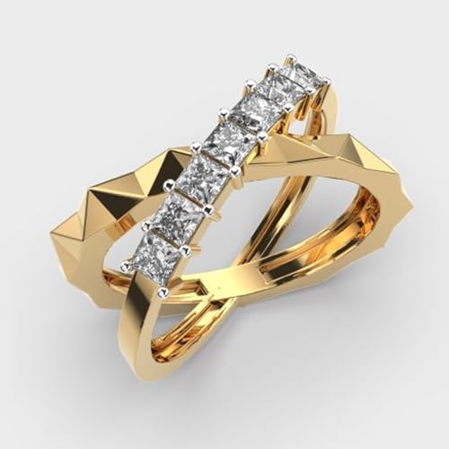 Bague axe de faisceau nu argent moissanite anti-ternissement bijou luxe durable - 2