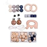 Mamimami Home DIY Baby Kinderkrankheiten Halskette Für Mama Silikon Perlen Handgemachte Warenkorb Kette Holz Elefanten Glocke Baby Shower Geschenk