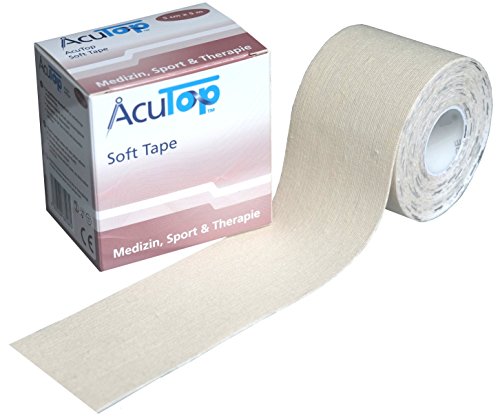 AcuTop Kinesiology Tape für Sport und Medizin in 9 Farben (Weiss ( Soft Tape ))