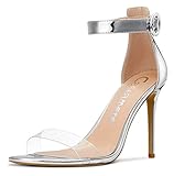 Escarpins peep-toe bride cheville classiques avec talon de 3.9 pouces ou 10CM