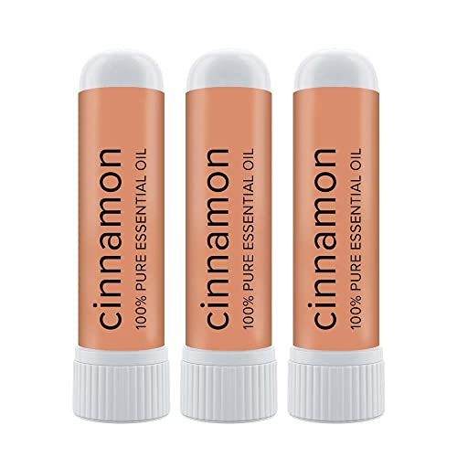 MOXE Cinnamon Essential Oil Nasal Inhaler, Therapeutic No-Mess Aromatherapy, 100% Pure and Undiluted, Stimulates Focus & Concentration, Relieves Tension, Uplifting & Relaxing Sensations, Made in USA