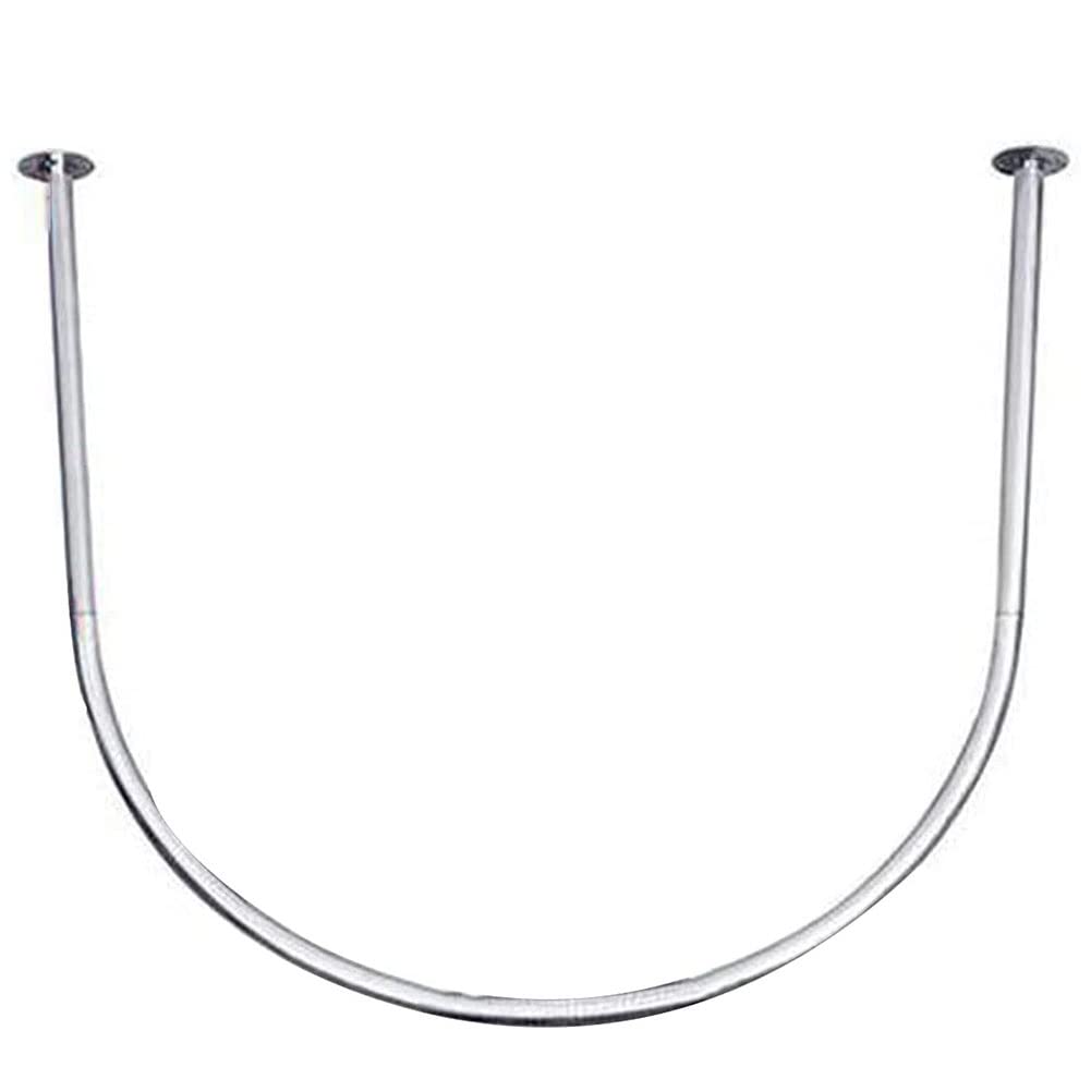 Tringle à rideaux réglable en U pour dressing et placard en métal noir