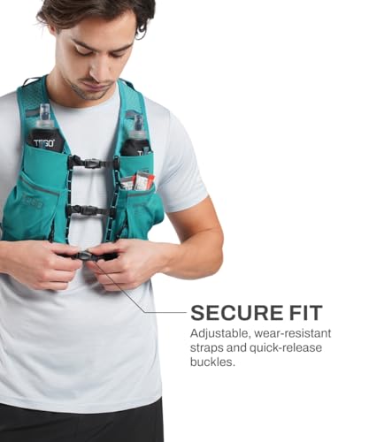 Image of TEGO Pacer Lite Running Hydration Vest | Lightweight Minimalist Running Vest | Compatible with 200 ml / 250 ml / 500 ml Soft Flasks | Reflective | for Running & Training