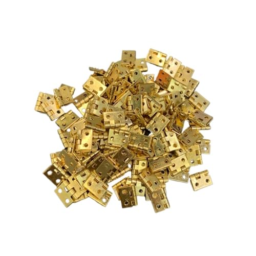 50st Tiny Small Metal Gångjärn Miniatyrskåp Möbelbeslag for skåp 10 * 8mm Guld/Vit Mini rätvinkligt gångjärn Nytt