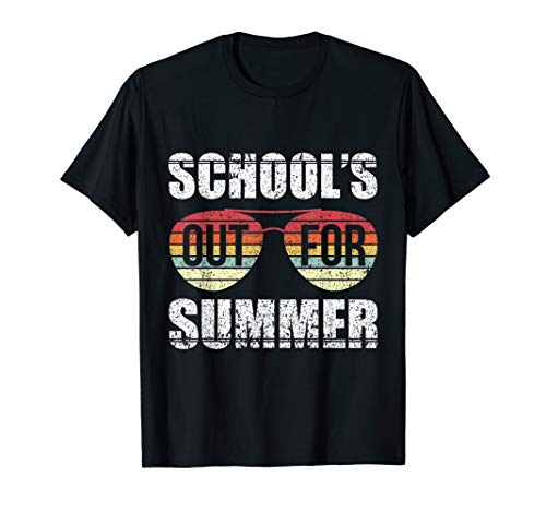 Retro Last Day Of School Schools Out For Summer Teacher Gift T-Shirt