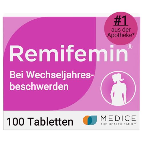 Remifemin 100 Tabletten - Medikament für Wechseljahre - bei leichten bis mittleren Wechseljahresbeschwerden - hormonfrei - pflanzliches Arzneimittel