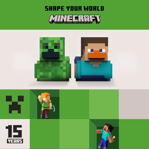 TUBBZ: Minecraft - Steve Blocky Hero Rubber Duck Collectible Toy 3.5" — 사진 6