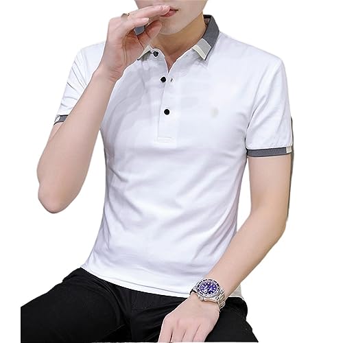 T-shirt homme manches courtes col polo mode masculine été chic