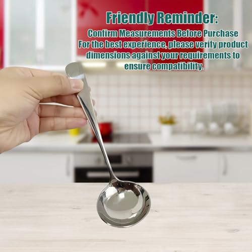 image for Wenkoni Small Soup Ladles,Sauce Gravy Soup Spoon Ladles,2 Pack SUS 304