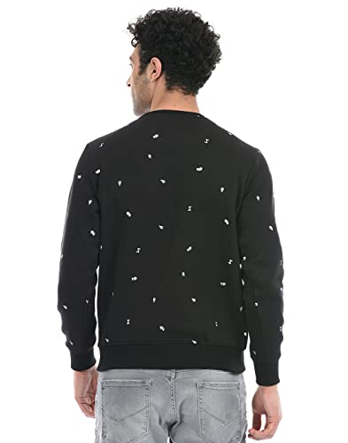 Image of CLOAK & DECKER by Monte Carlo Men Printed Black Sweatshirt