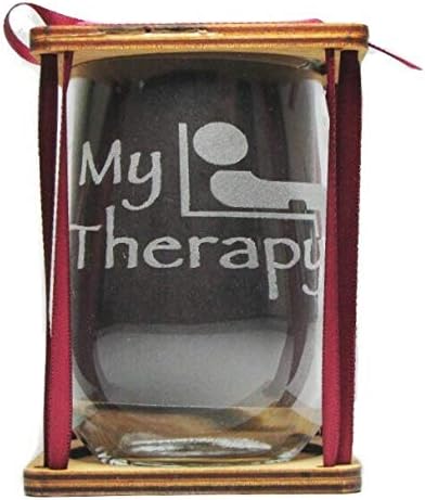 My Therapy 360 Degree Engraved Stemless Wine Glass