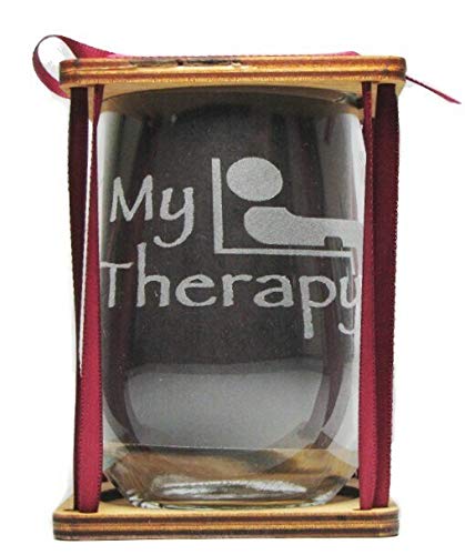 My Therapy 360 Degree Engraved Stemless Wine Glass
