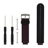 Accesorio de repuesto Smart reloj de pulsera banda correa para Garmin Forerunner 230/235/620/630/735 x T, Plum/ Black