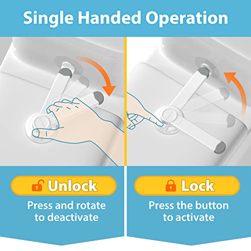 image for 4our Kiddies Toilet Locks Baby Proof, Baby Proofing Toilet Seat Lock w