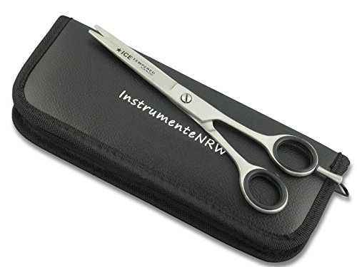 Premium Friseurschere Haarschere mit Mikroverzahnung InstrumenteNRW oder Solingen mit Aufbewahrungs-Etui (Nr.6 = 6 Zoll 2 x Mikroverzahnt)
