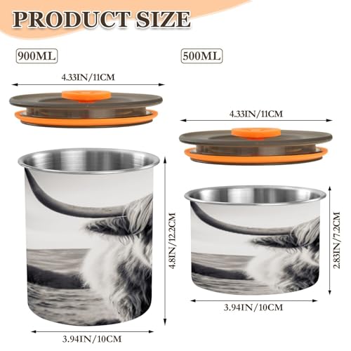Envase hermético de acero para café 500ml miniatura 2