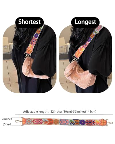 Image of Embroidered Purse Straps Replacement Crossbody Wide Adjustable Bag Straps | Thick Purse Strap for Crossbody Bags,Extra Long Strap,Cross Body Straps for Handbags,Bag Straps for Tote Bags,Shoulder Straps