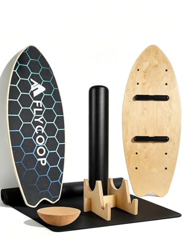 Image of Balance Board for Adult with Adjustable Stoppers: 3 Modes Wobble Board with Roller Exercise Balancing Stability Trainer for Improve Balance Non Slip Surface