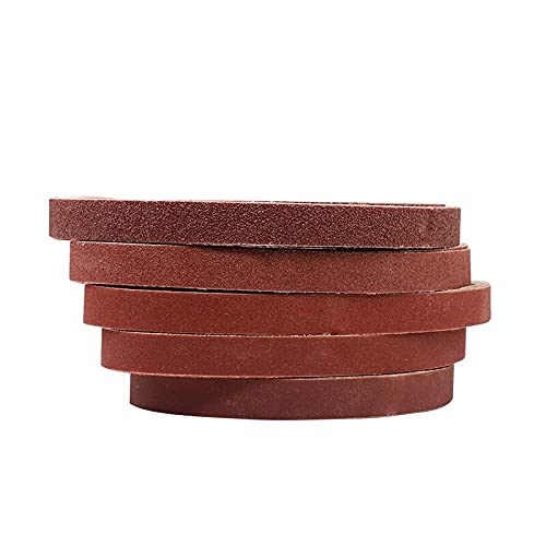 Bande Abrasive 452x15mm Remplacement 10 Bandes Abrasives 452x15mm - Grains 40 à 120 - Pour Ponceuse à Bande, Bois & Métal Abrasif Oxyde Aluminium