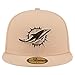 New Era Men's Tan Miami Dolphins Candied Pecan 59FIFTY Fitted Hat