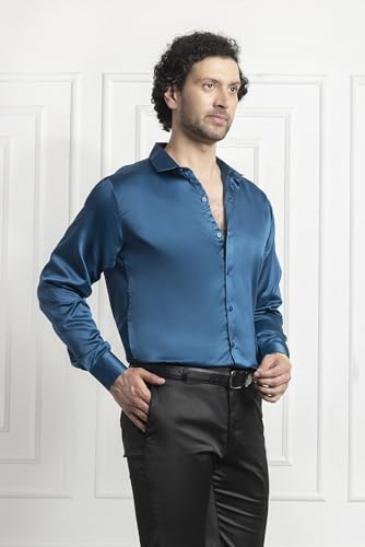 Image of CVC Mens Satin Regular Fit Formal Shirt.