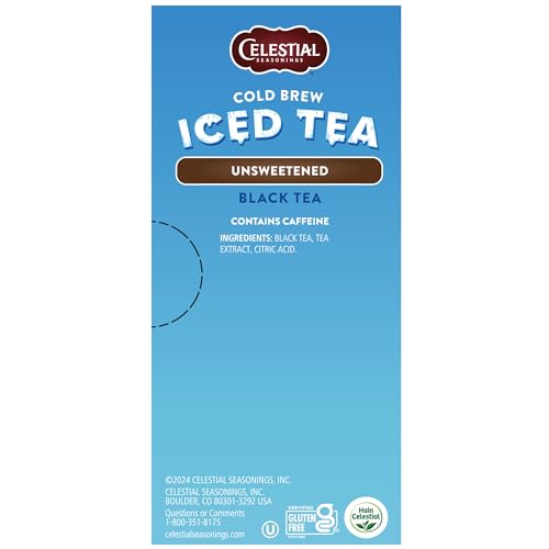Image of Celestial Seasonings Cold Brew Unsweetened Black Tea Iced 18 tea bags