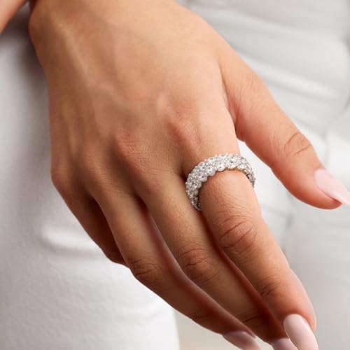 Ross-Simons 5.50 ct. t.w. CZ 2-Row Eternity Band in Sterling Silver3