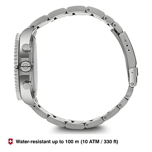 Victorinox Stainless Steel Men Swiss Army Maverick Chrono 241946 Herrenchronograph Analog Watch, Green Dial, Green Band - Image 3