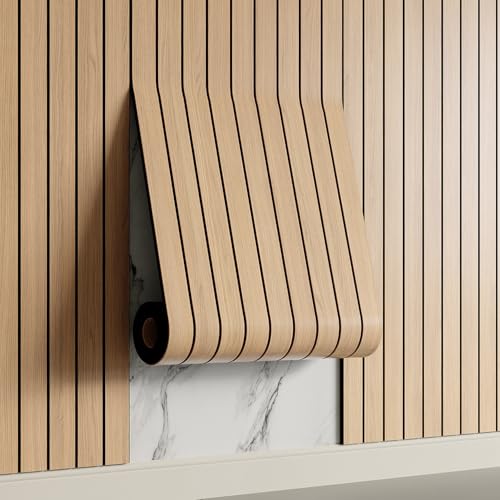 Yutianli PVC Slat Wall Panel Peel and Stick 118"x 15.7"