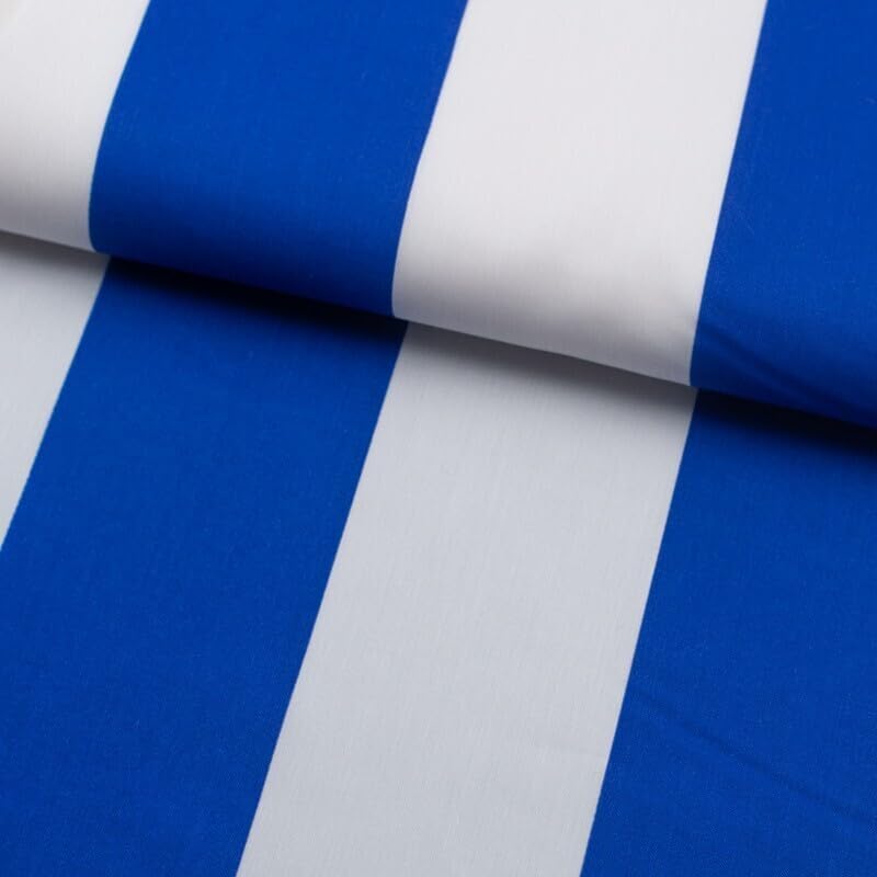 Tela de rayas azules y blancas