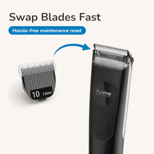 Image of FURME AirClipper Size 10 Replacement Blades - 1.2mm Grooming Clipper Blades, Fur & Hair Shaver for Cats, Dogs and All Pets, Pack of 3