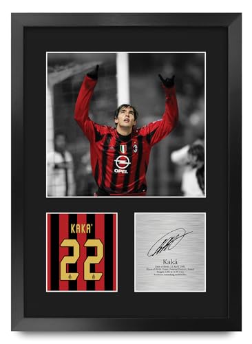 HWC Trading Kaka Gifts Printed Signed Autograph Picture for Soccer Fans and Supporters - 16" x 12" Portrait Framed