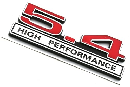 Image of 2pcs 5.4L Liter High Performance Badge V6 Engine Emblems Badge 3D Decals Stickers Cars Trucks (Chrome Red)