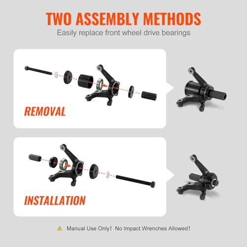 Image of VEVOR Wheel Bearing Press Kit, 23 pcs FWD Bearing Puller Tools, for Front Wheel Drive Bearing Removal and Installation, Wheel Bearing Tool with Sliding Screws, Bushings, Sleeve Plates, Storage Case