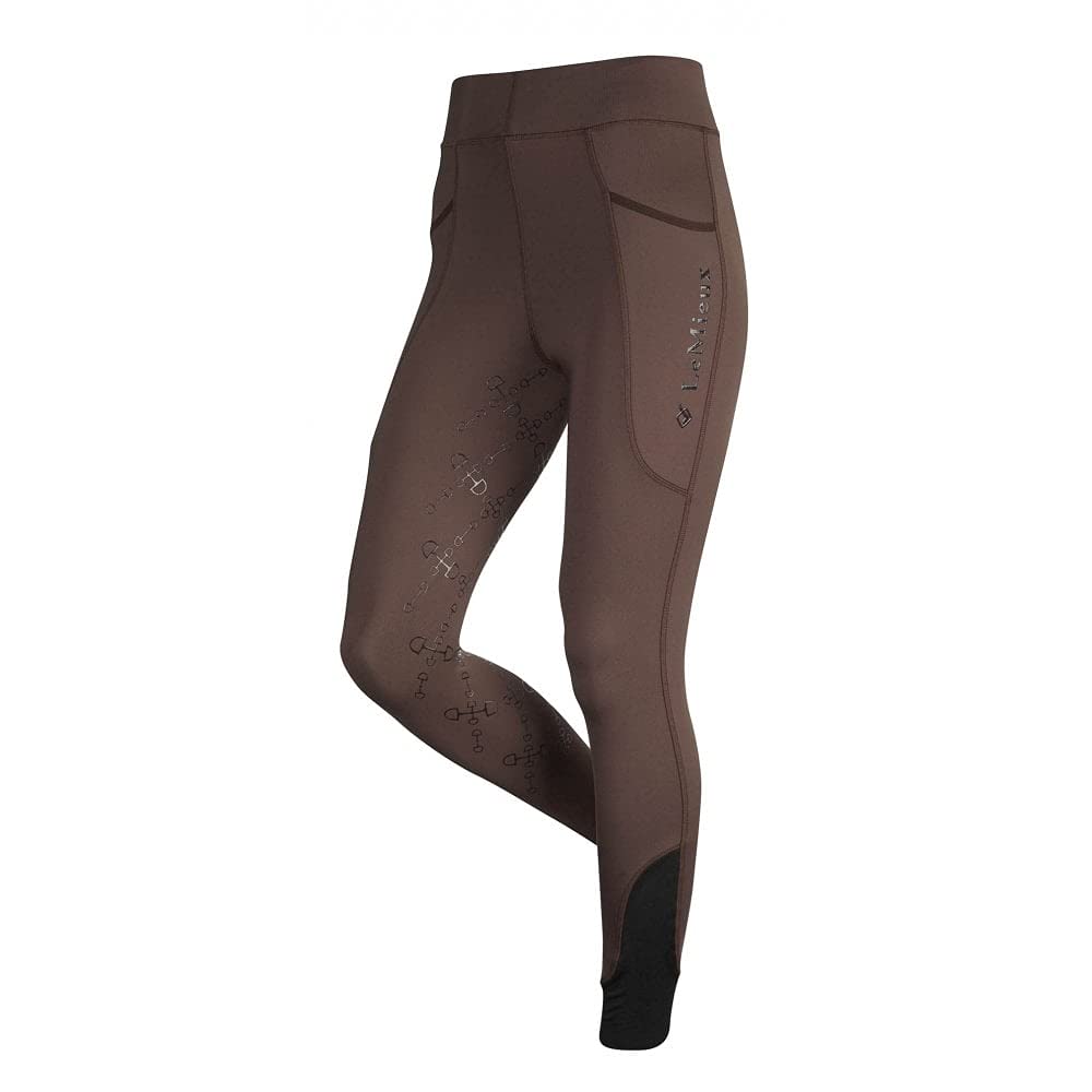 Lemieux Brown Winter Activewear Seamless Pull On Breeches - Uk14/Eu42