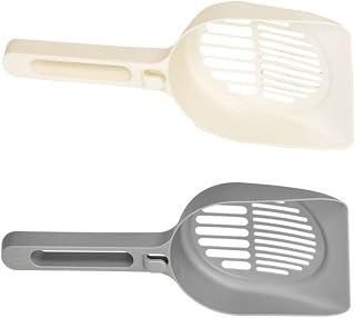 iplusmile 2 Pçs Pá De Fezes Para Gatos Pá De Lixo Para Gatos Pá De Metal Para Pequenos Animais Com Suporte De Plástico Pá De Lixo Para Gatos Portátil Pá Para Cocô De Animais Domésticos Pá