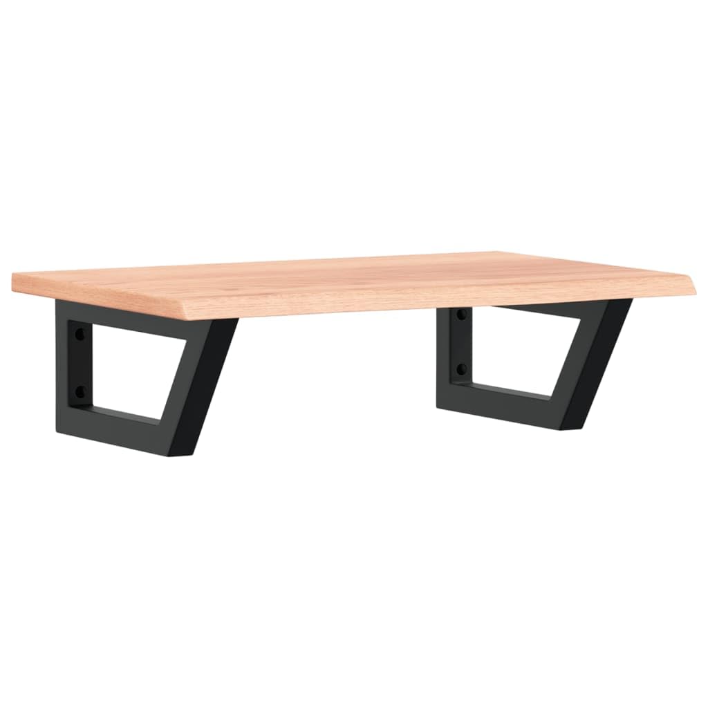 Tapa de roble maciza de 60 x 40 cm para encimera de baño flotante
