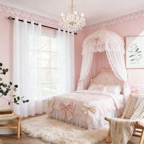 YANHONG Visillos Dormitorio 65 x 115 cm Ligero y Transpirable Aspecto de Fitrado de Luz Translucidas Ventana Visillos Fácil de Limpiar y sin Arrugas para Sala Cuarto Dormitorio, Blanco