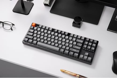 Image of Keychron K8 Max QMK Wireless Custom Mechanical Keyboard, RGB TKL 80% Layout Bluetooth 5.1 /2.4G /USB-C Programmable, Super Banana Switch NKRO Gaming Keyboard for Mac /Windows /Gamers